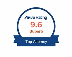 Avvo Rating 9.6 Superb Top Attorney badge