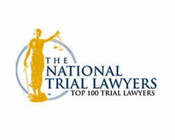 The National Trial Lawyers Top 100 Trial Lawyers award badge